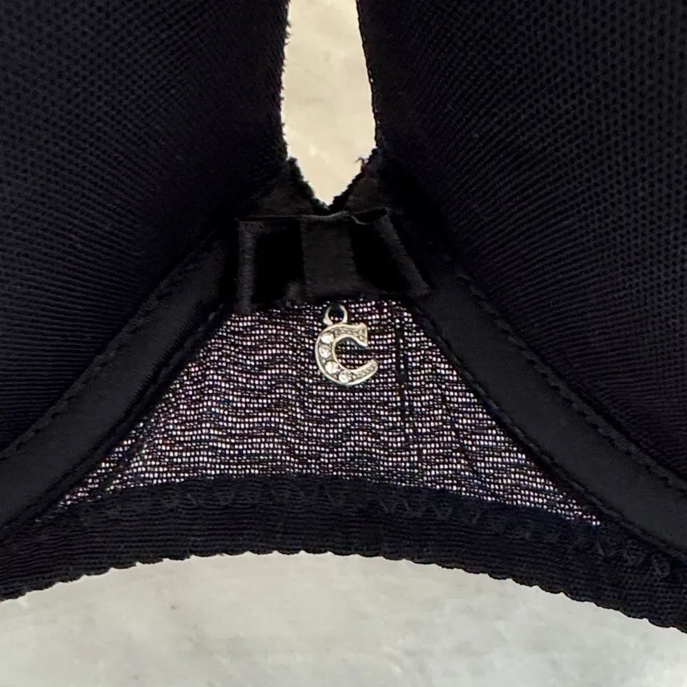Chantelle Black Strapless Sublime Invisible Plunge Bra 34C
